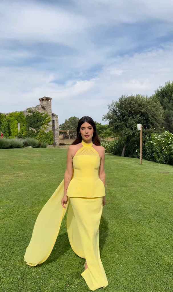 El look de invitada de Dulceida a la boda de Susana Molina