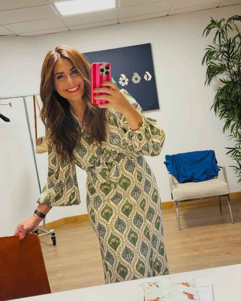 Nuria Roca con un vestido boho de Vogana