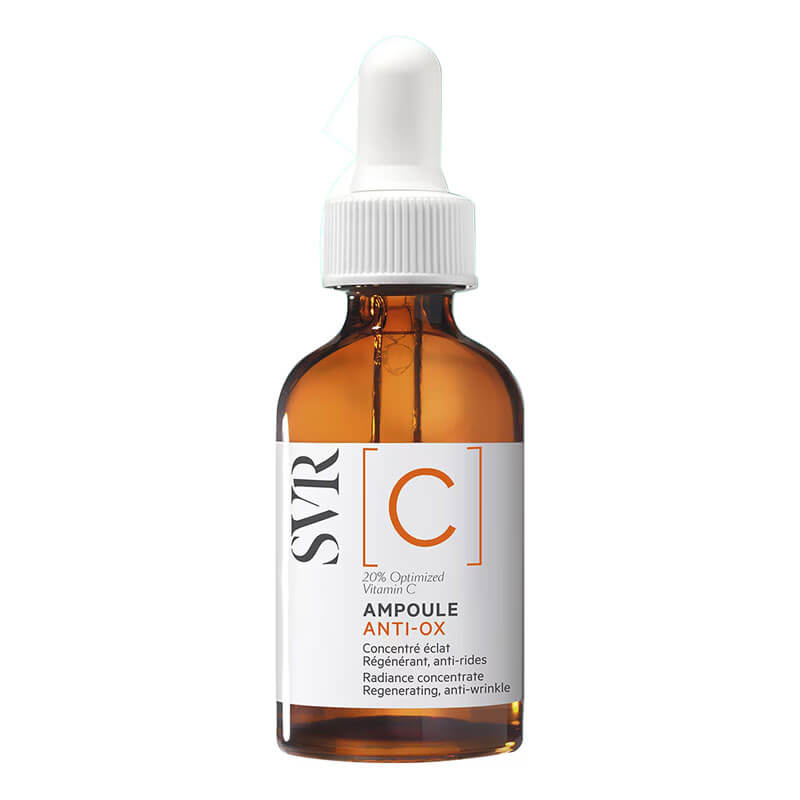 Sérum de vitamina C de SVR que ilumina la piel.
