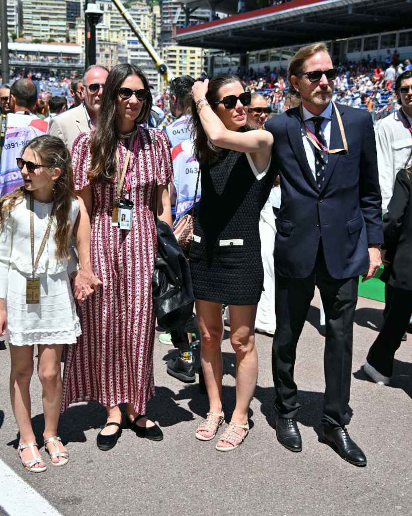 Carlota Casiraghi, Andrea Casiraghi y Tatiana Santodomingo en el Gran Premio de F1 de Mónaco el mes de mayo