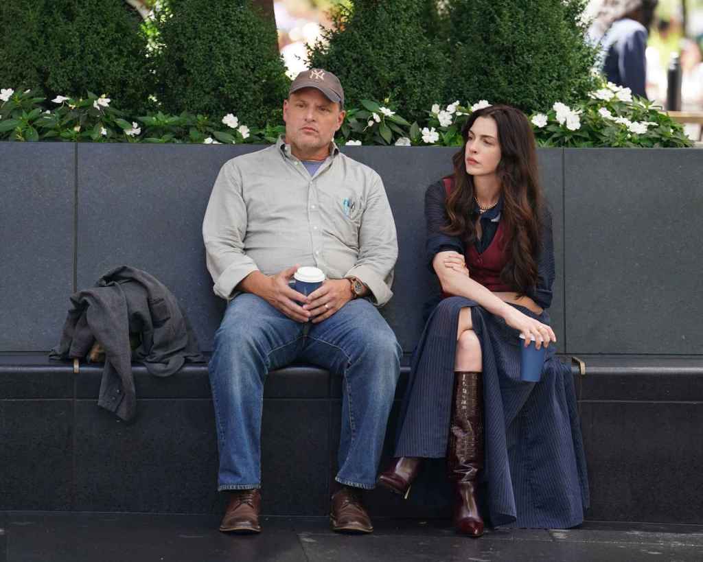 Anne Hathaway en el rodaje de 'El diablo viste de Prada 2'