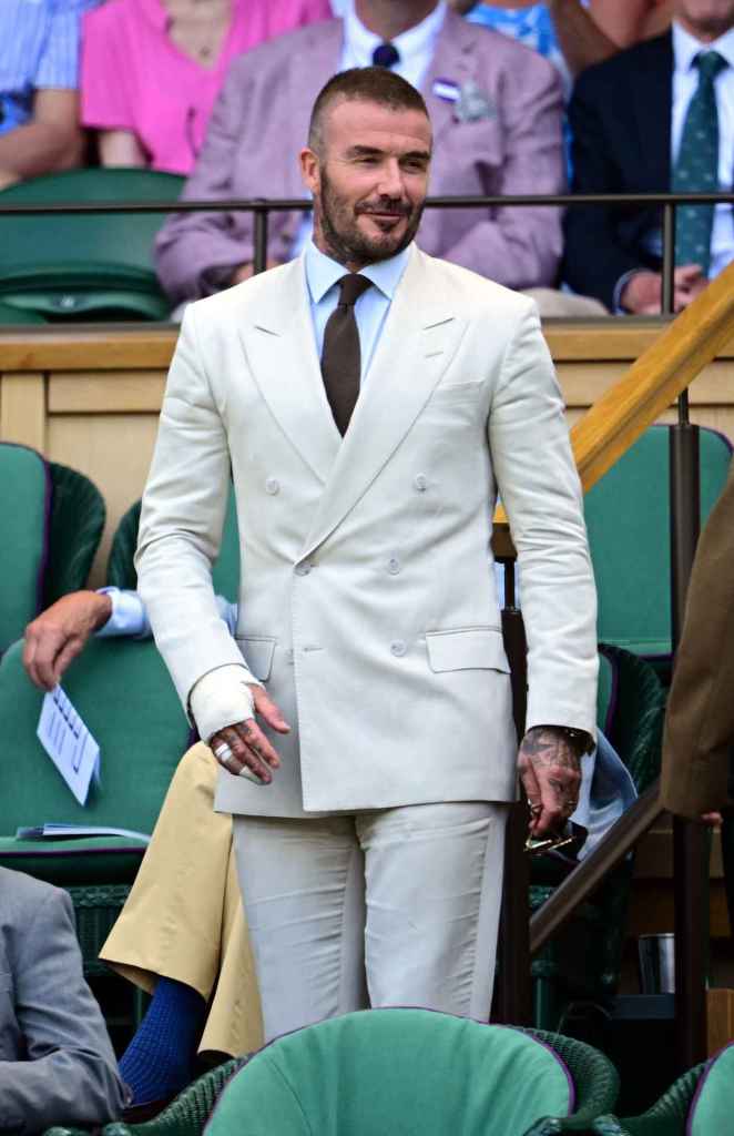 David Bechkam en el torneo de tenis de Wimbledon