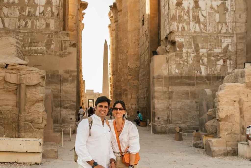 Lourdes Montes y Fran Rivera en su viaje a Egipto