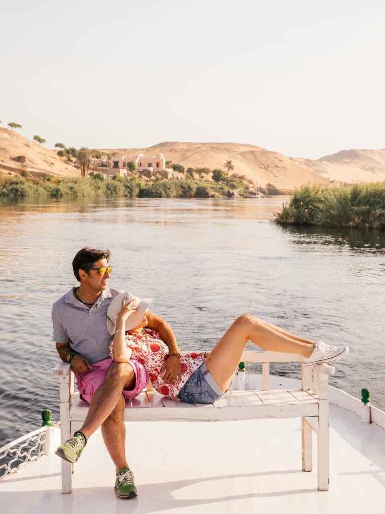 Lourdes Montes junto a Fran Rivera en su viaje a Egipto