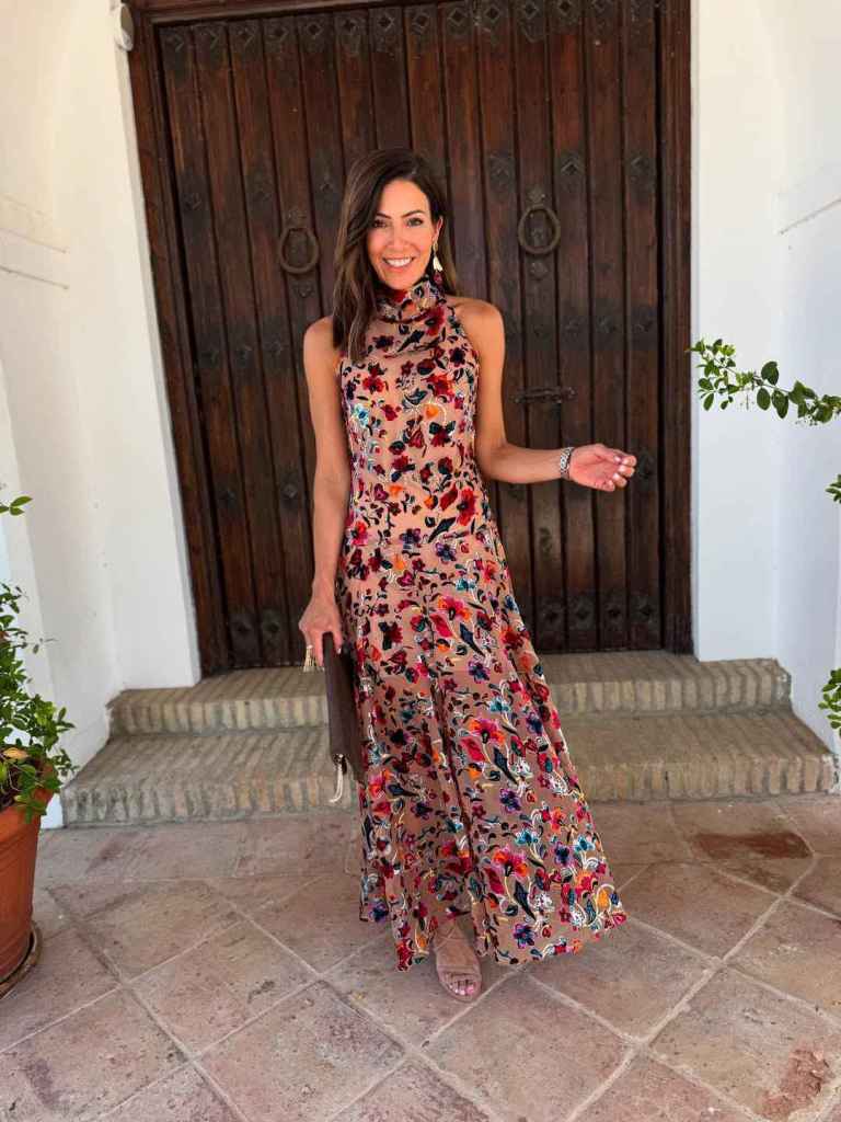 El vestido de flores de Virginia Troconis para la graduación de su hija Triana
