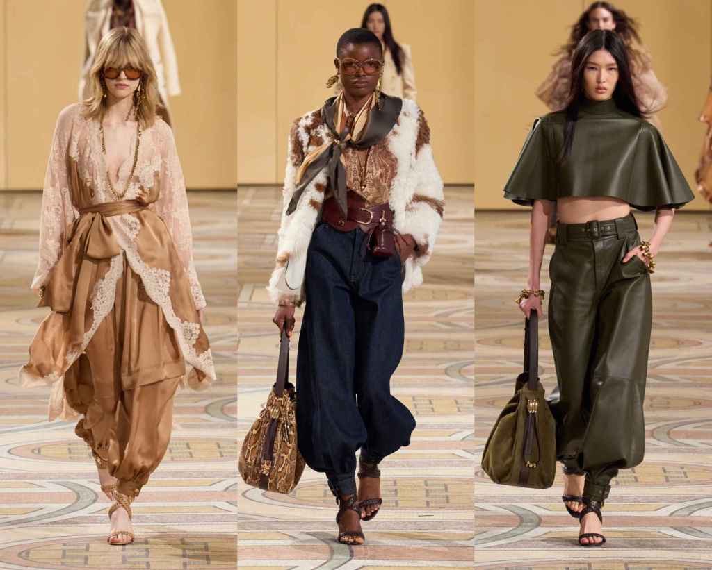Diferentes pantalones bombachos en el desfile de Zimmermann