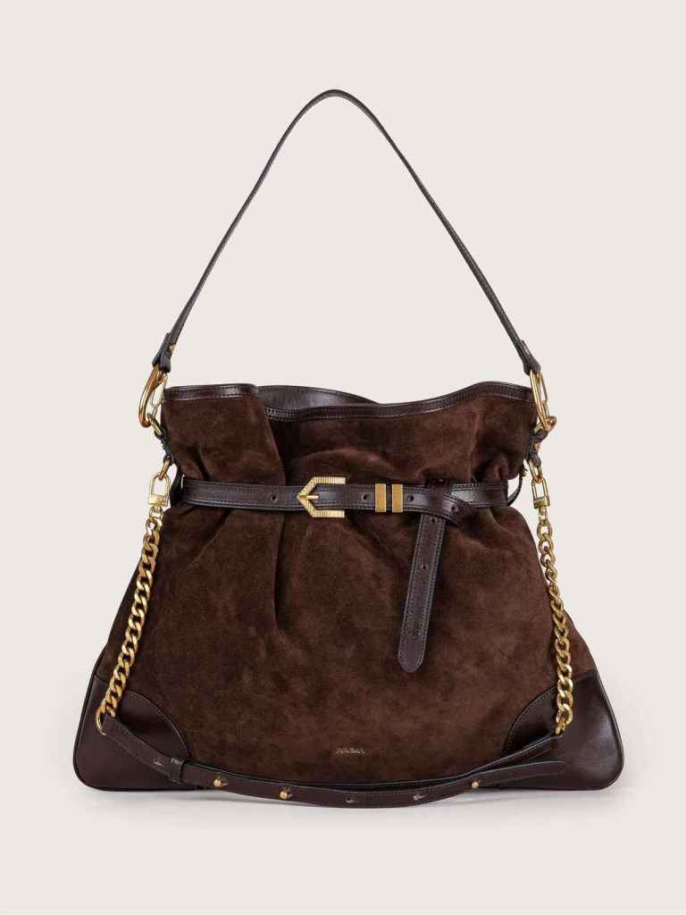 Bolso de ante marrón de Mauska