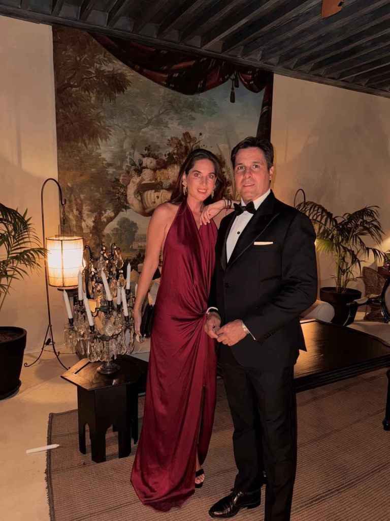 Lourdes Montes y Cayetano Rivera en la cena de gala de Marrakech