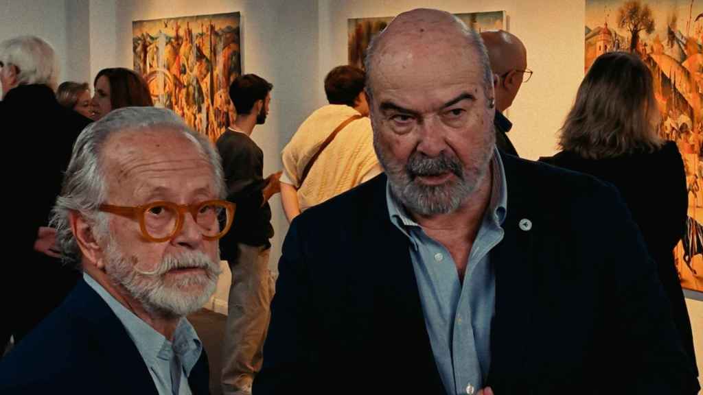 Fernando Colomo y Antonio Resines en el rodaje de 'Las delicias del jardín', una película tan libre como íntima, que se estrenará en salas el 19 de septiembre tras pasar por el Festival de San Sebastián