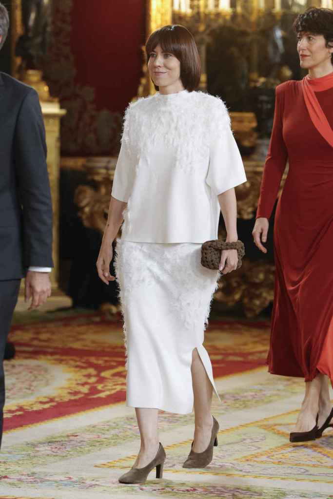Diana Morant en la recepción con el rey en el Día de la Hispanidad