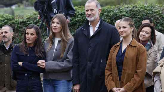 La familia real en la visita a Valdesoto, Asturias
