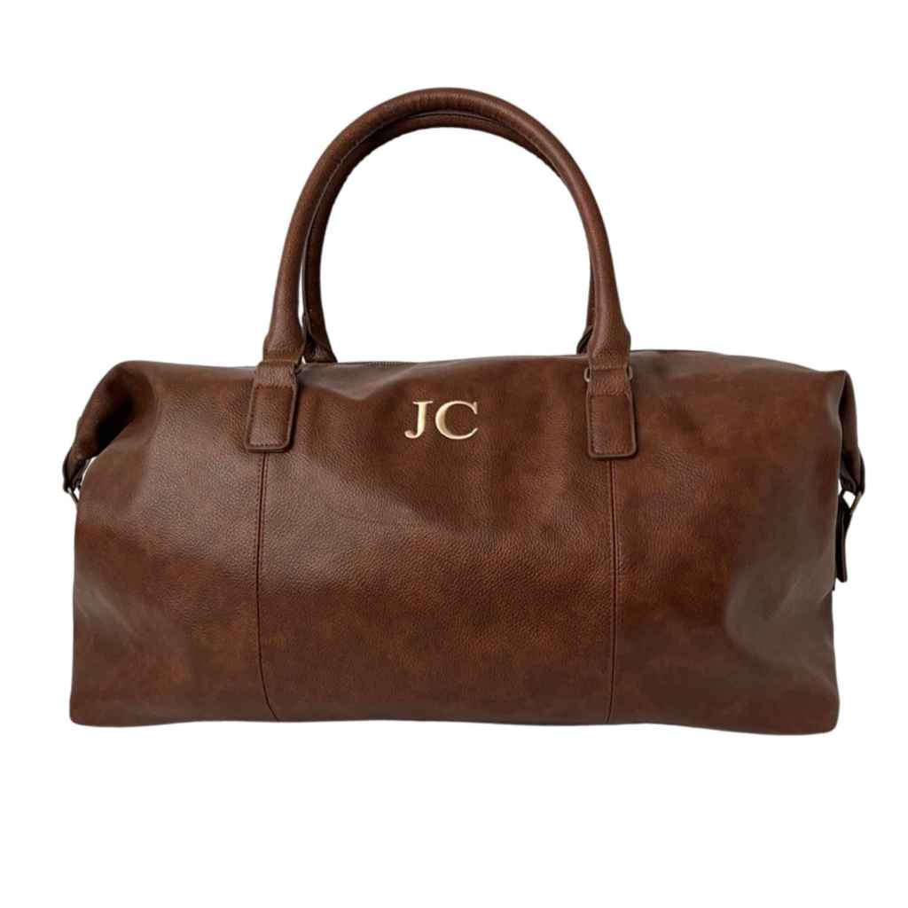 Bolsa de viaje personalizable de piel de Chocolate
